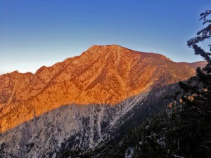 Mount San Jacinto at dark