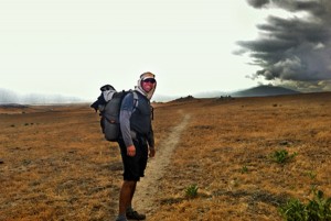 Steve Halteman aks "Blaster" on the plains before Warner Springs, photo by Michael Chambers