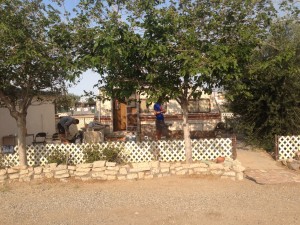 Our home in the Mojave in front of Jim O'Donnell's house.