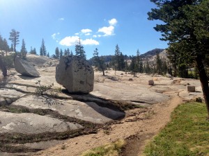 Shapes laid out on granite